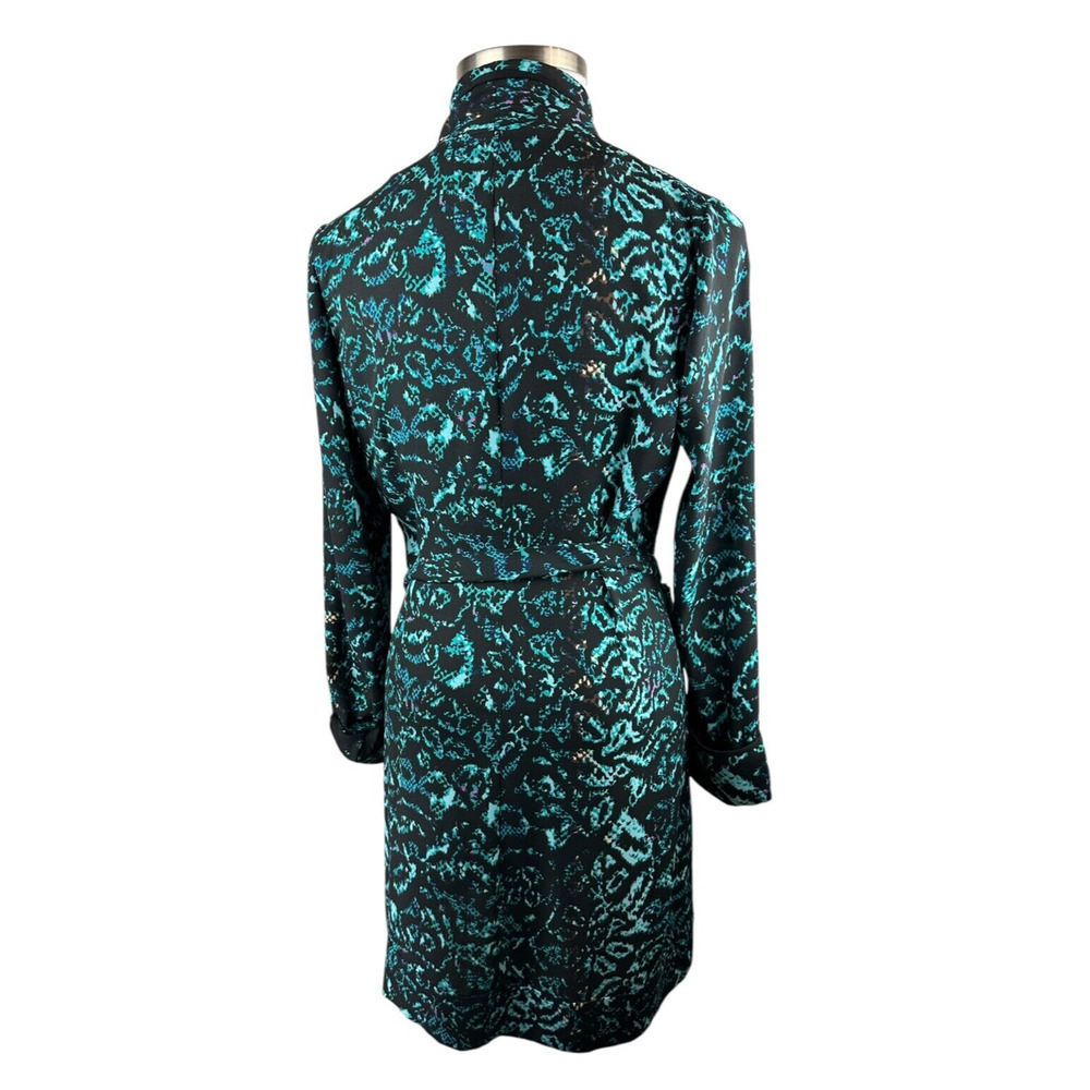 Diane Von Furstenberg Valeria Printed Belted Wrap Jacket Dress Snake Print Med M - Picture 7 of 16